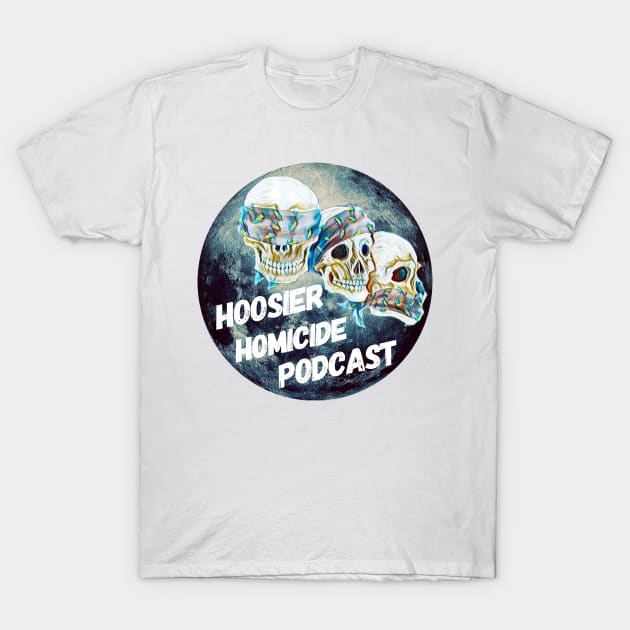 Three Skulls moon logo T-Shirt by Hoosierhomicide
